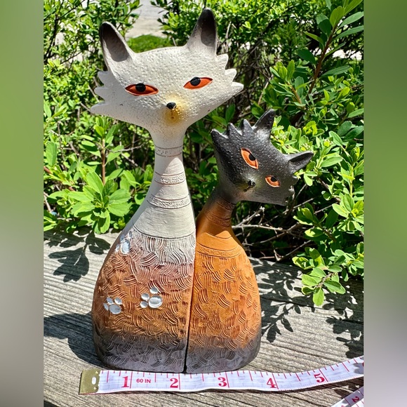 Artforum Cats Set of 2 Resin for Cards Paw Print Ornaments Figurines - Picture 3 of 7